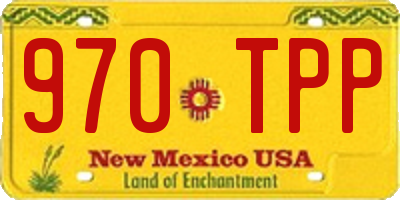 NM license plate 970TPP