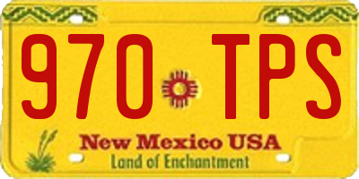 NM license plate 970TPS