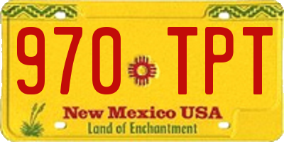 NM license plate 970TPT