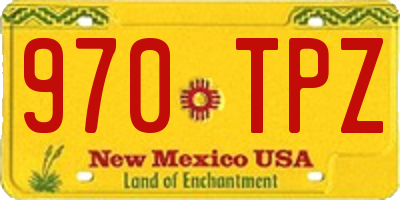 NM license plate 970TPZ