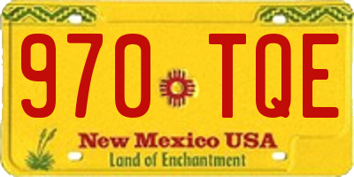 NM license plate 970TQE