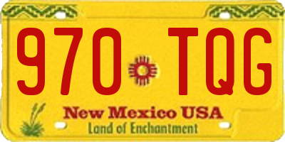 NM license plate 970TQG