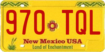 NM license plate 970TQL