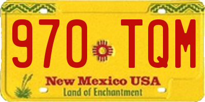 NM license plate 970TQM