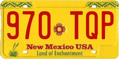NM license plate 970TQP