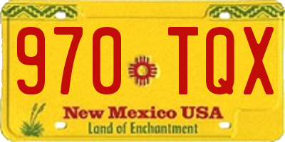 NM license plate 970TQX