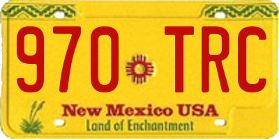 NM license plate 970TRC