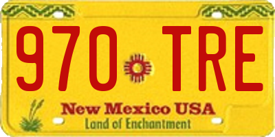 NM license plate 970TRE