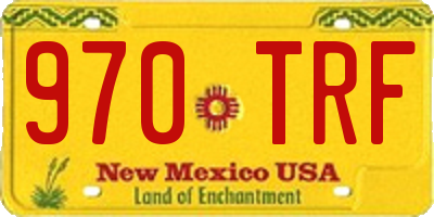 NM license plate 970TRF