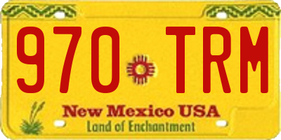 NM license plate 970TRM