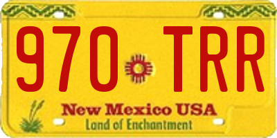 NM license plate 970TRR