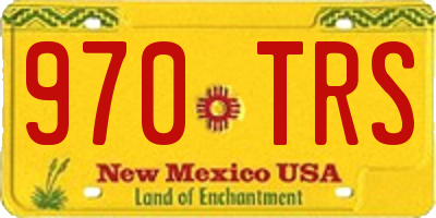 NM license plate 970TRS