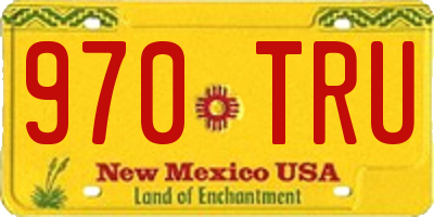 NM license plate 970TRU