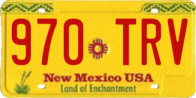 NM license plate 970TRV