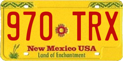 NM license plate 970TRX