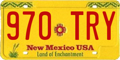 NM license plate 970TRY