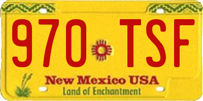 NM license plate 970TSF