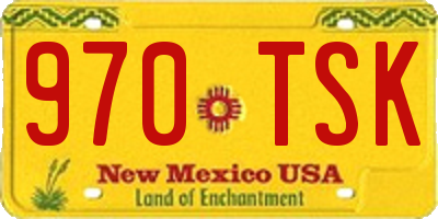 NM license plate 970TSK
