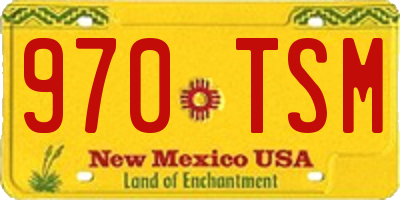 NM license plate 970TSM