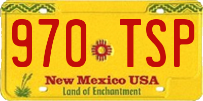 NM license plate 970TSP