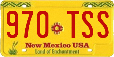 NM license plate 970TSS