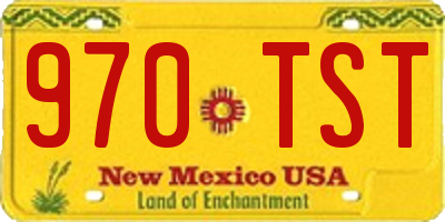 NM license plate 970TST