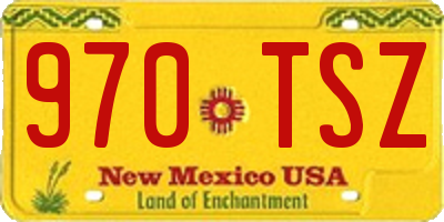 NM license plate 970TSZ