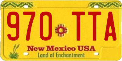NM license plate 970TTA