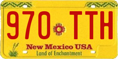 NM license plate 970TTH