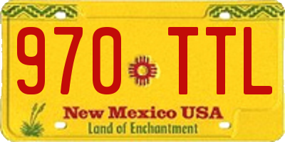 NM license plate 970TTL