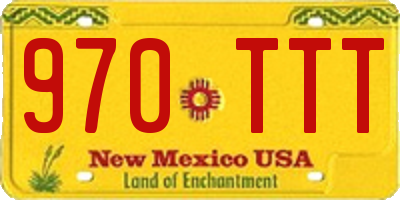 NM license plate 970TTT