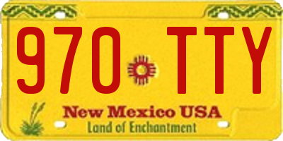 NM license plate 970TTY
