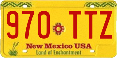 NM license plate 970TTZ
