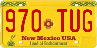 NM license plate 970TUG
