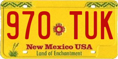 NM license plate 970TUK
