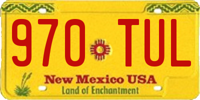 NM license plate 970TUL