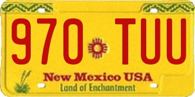 NM license plate 970TUU