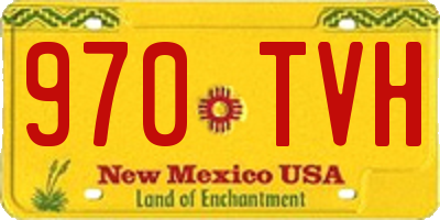 NM license plate 970TVH