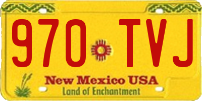 NM license plate 970TVJ