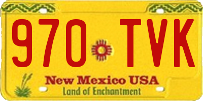 NM license plate 970TVK