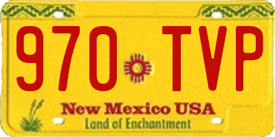 NM license plate 970TVP
