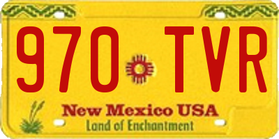 NM license plate 970TVR