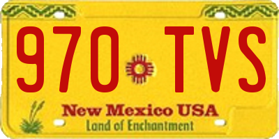 NM license plate 970TVS