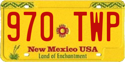 NM license plate 970TWP