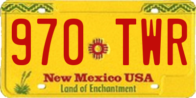 NM license plate 970TWR