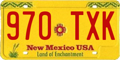NM license plate 970TXK