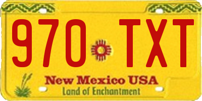 NM license plate 970TXT