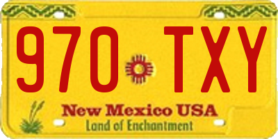 NM license plate 970TXY
