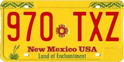 NM license plate 970TXZ