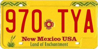 NM license plate 970TYA